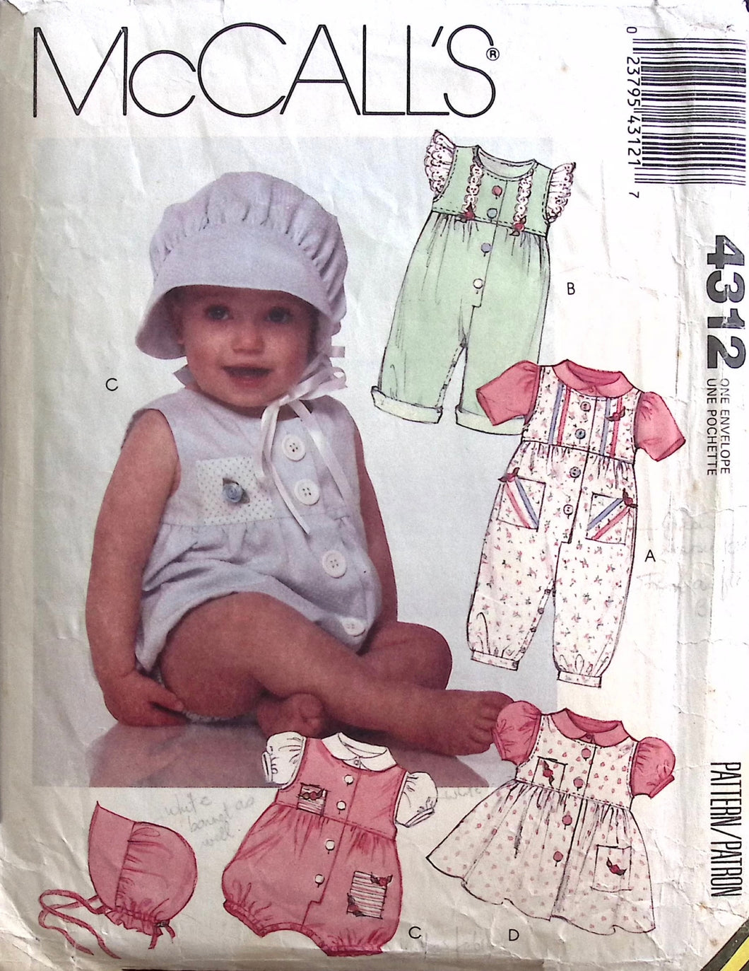 Vintage Sewing Pattern: McCalls 4312