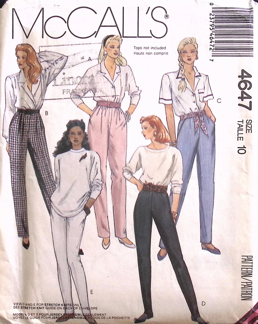 Vintage Sewing Pattern: McCalls 4647