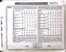 Load image into Gallery viewer, Vintage Sewing Pattern: McCalls 4647
