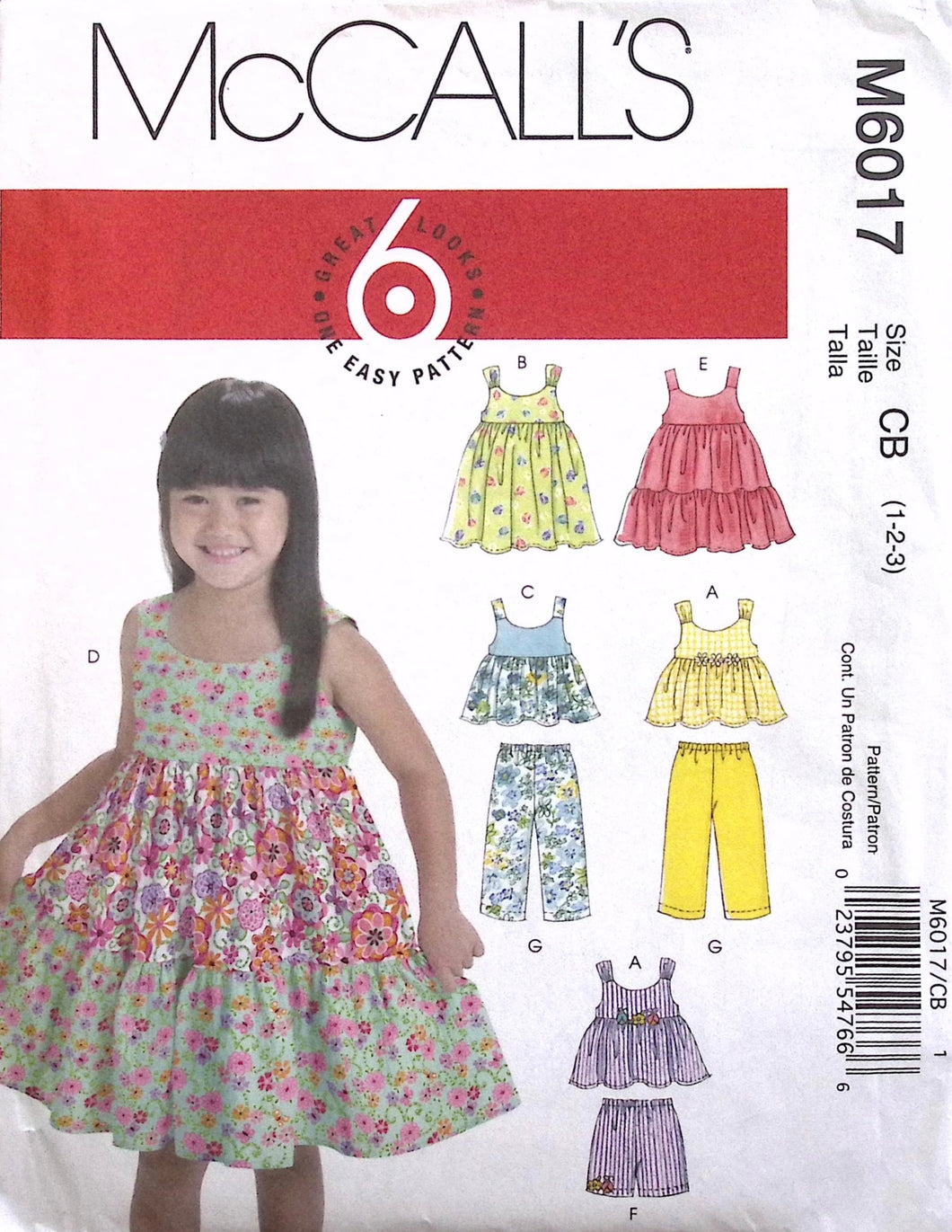 2010  Sewing Pattern: McCalls M6017