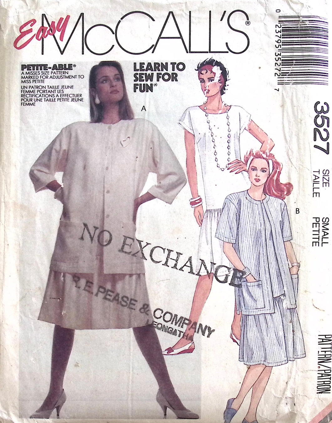 Vintage Sewing Pattern: McCalls 3527