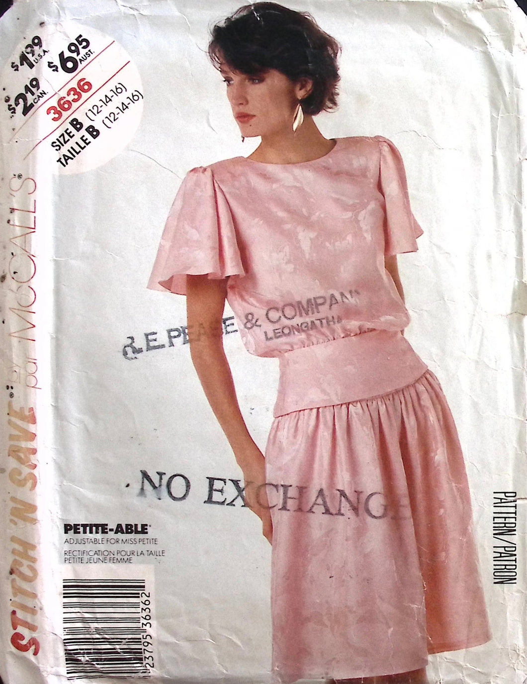 Vintage Sewing Pattern: McCalls 3636
