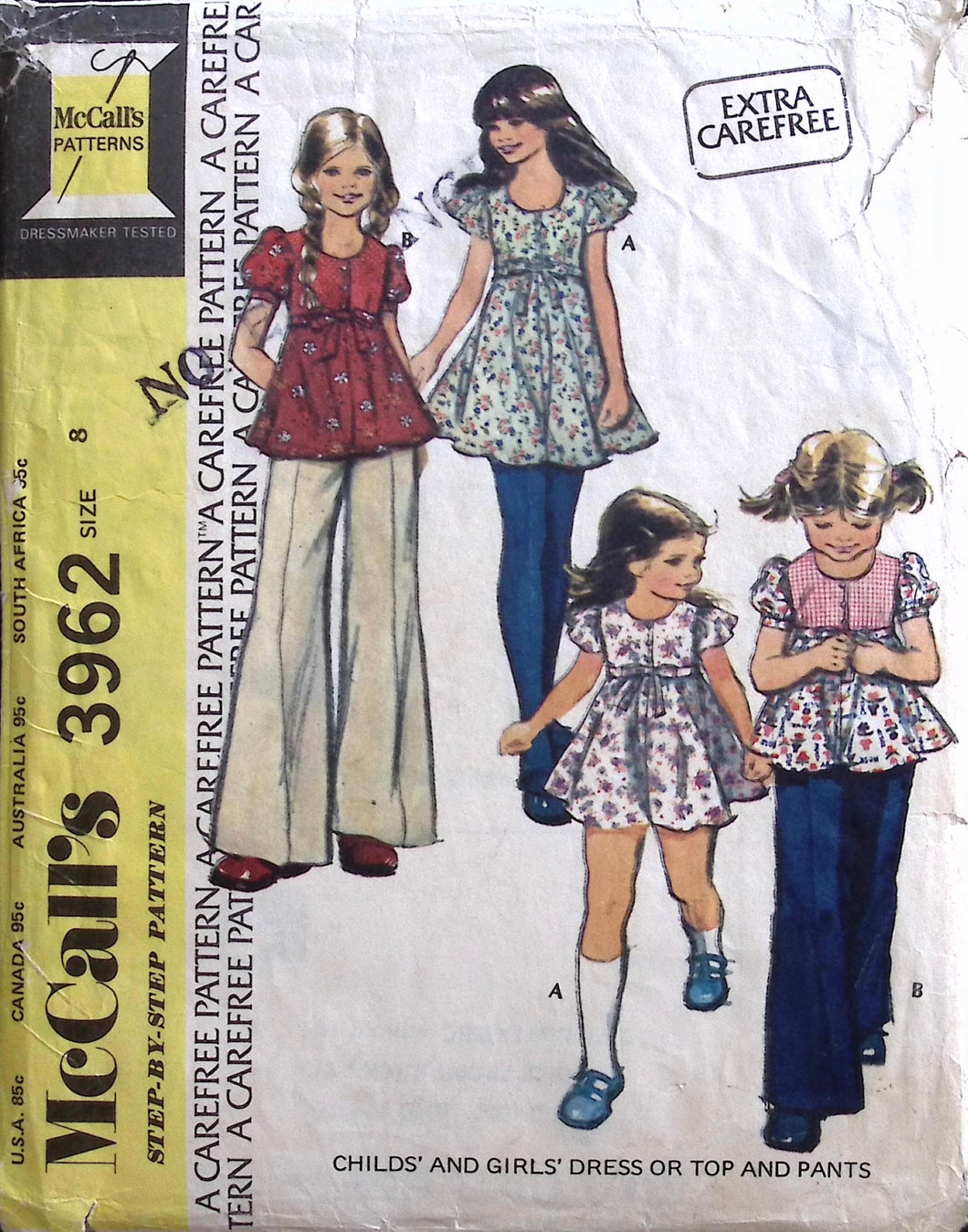 Vintage Sewing Pattern: McCalls 3962