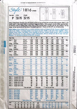 Load image into Gallery viewer, Vintage Sewing Pattern: Style 1816
