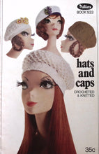 Load image into Gallery viewer, Vintage Patons Knitting &amp; Crochet Book 933 Hats &amp; Caps
