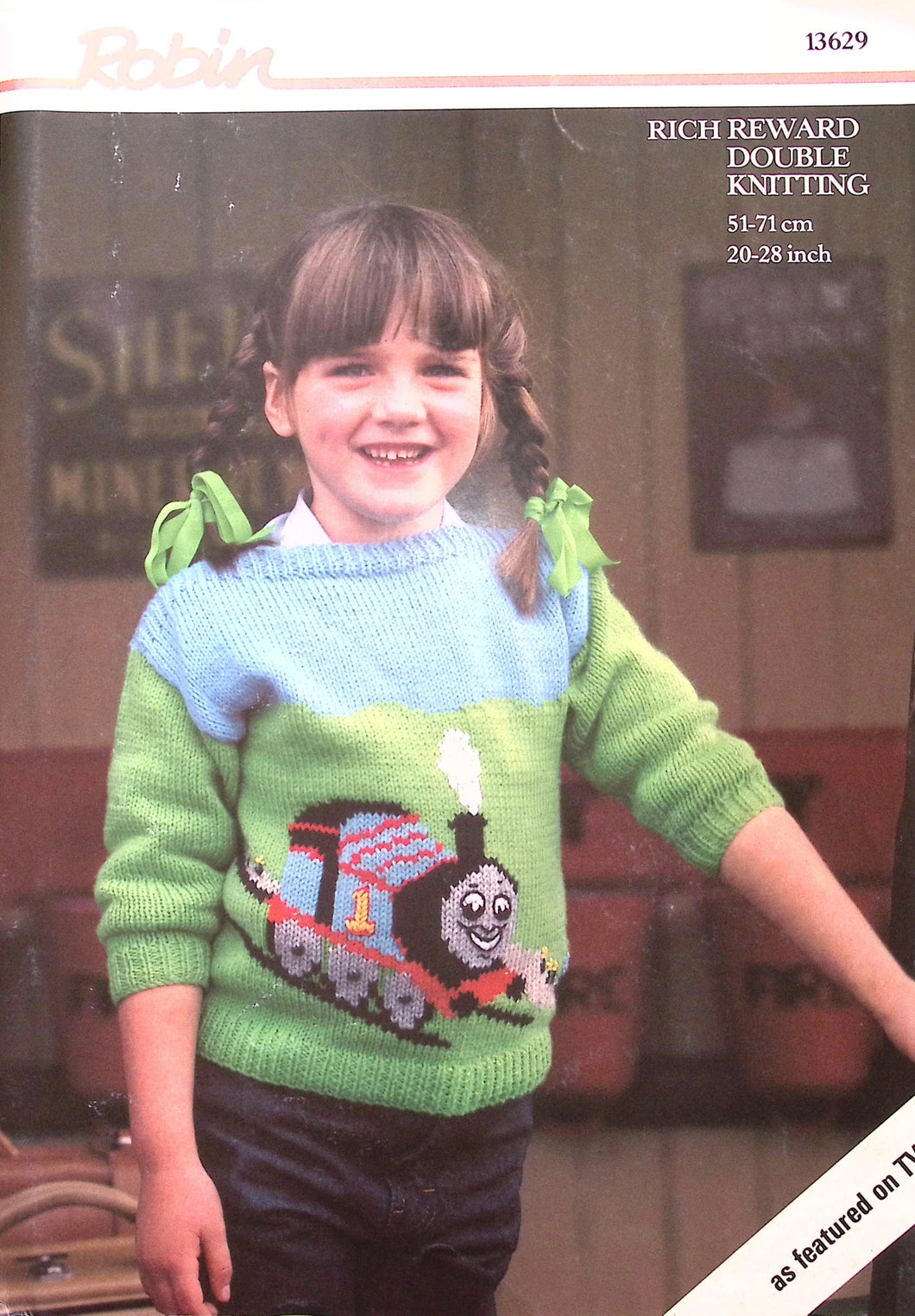 Knitting Pattern for Thomas the Tank Engine Jumper by Robin 13629