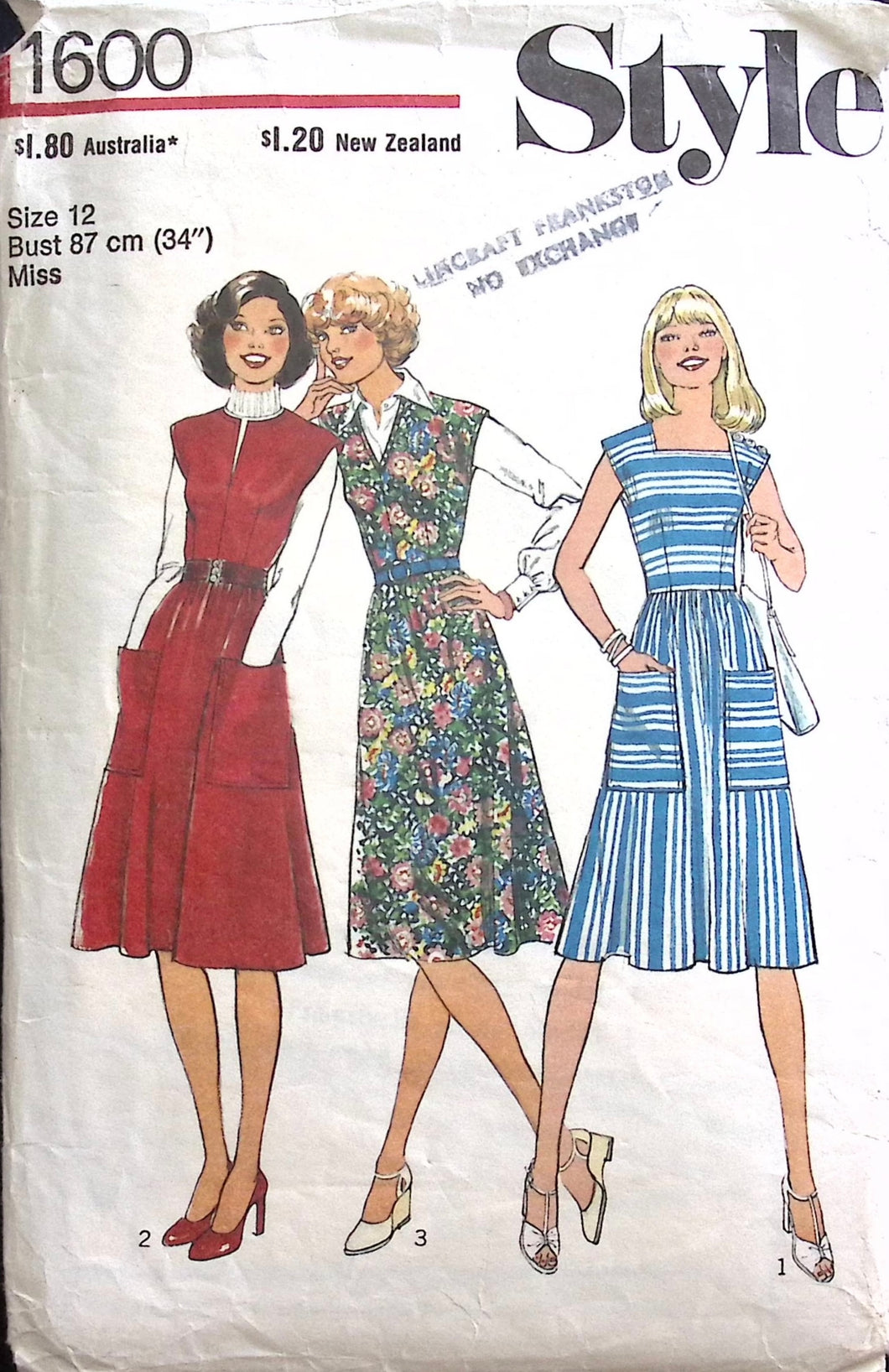Vintage Sewing Pattern: Style 1600