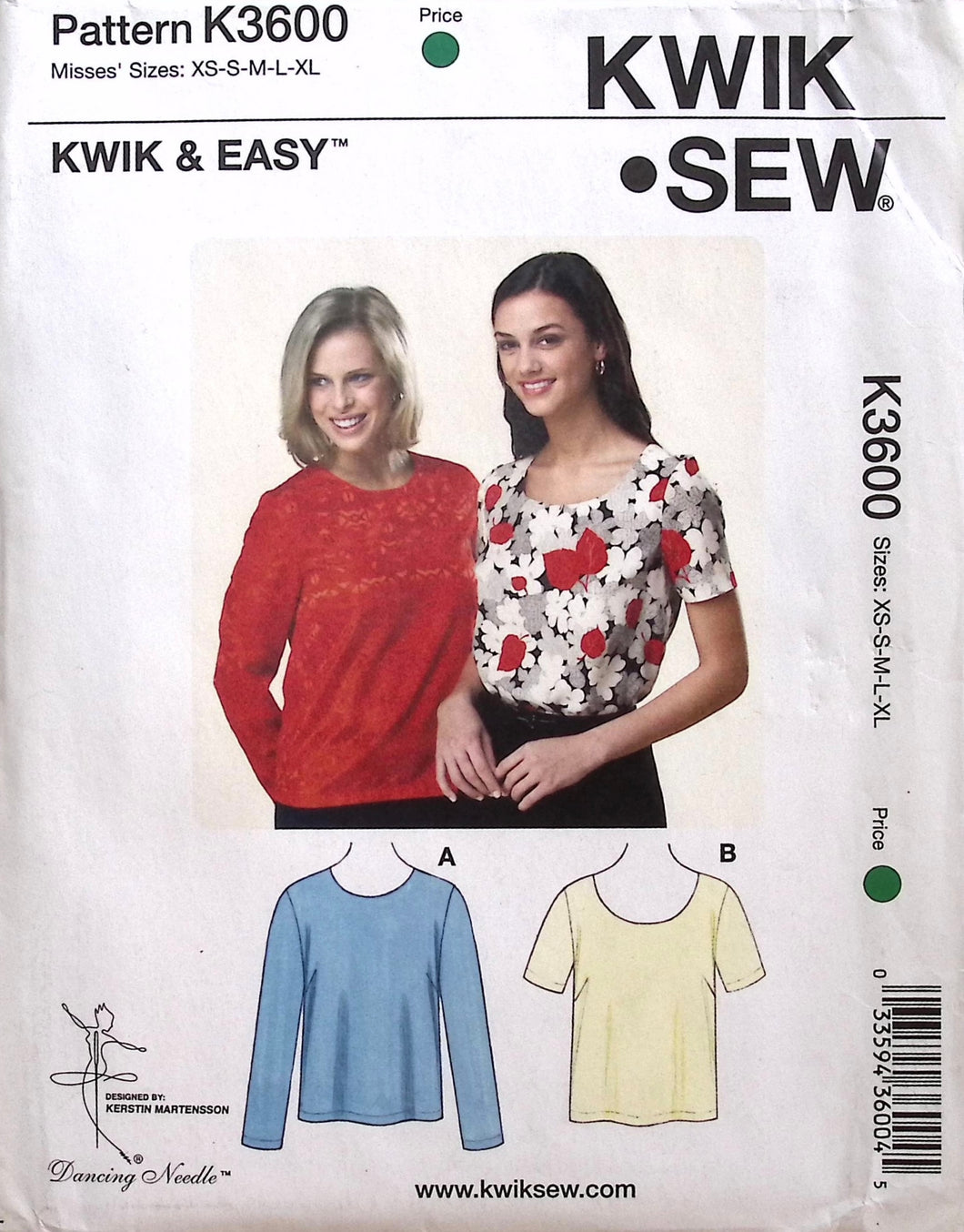 Sewing Pattern: Kwik Sew K3600