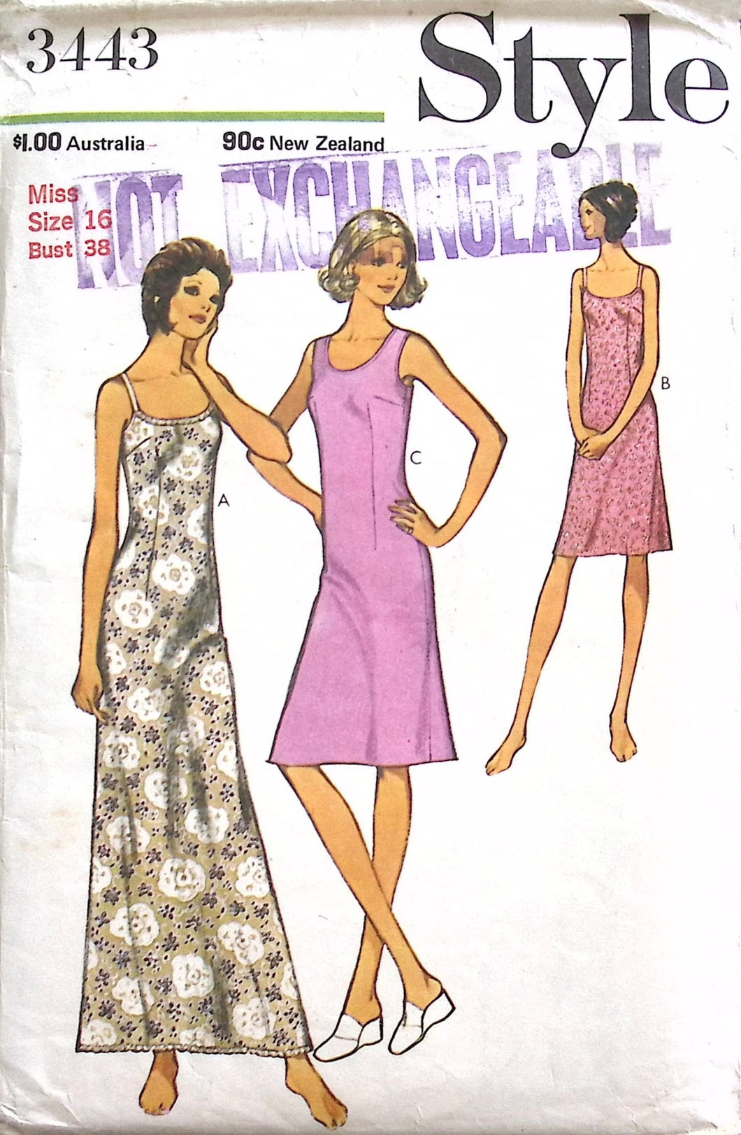 Vintage Sewing Pattern: Style 3443
