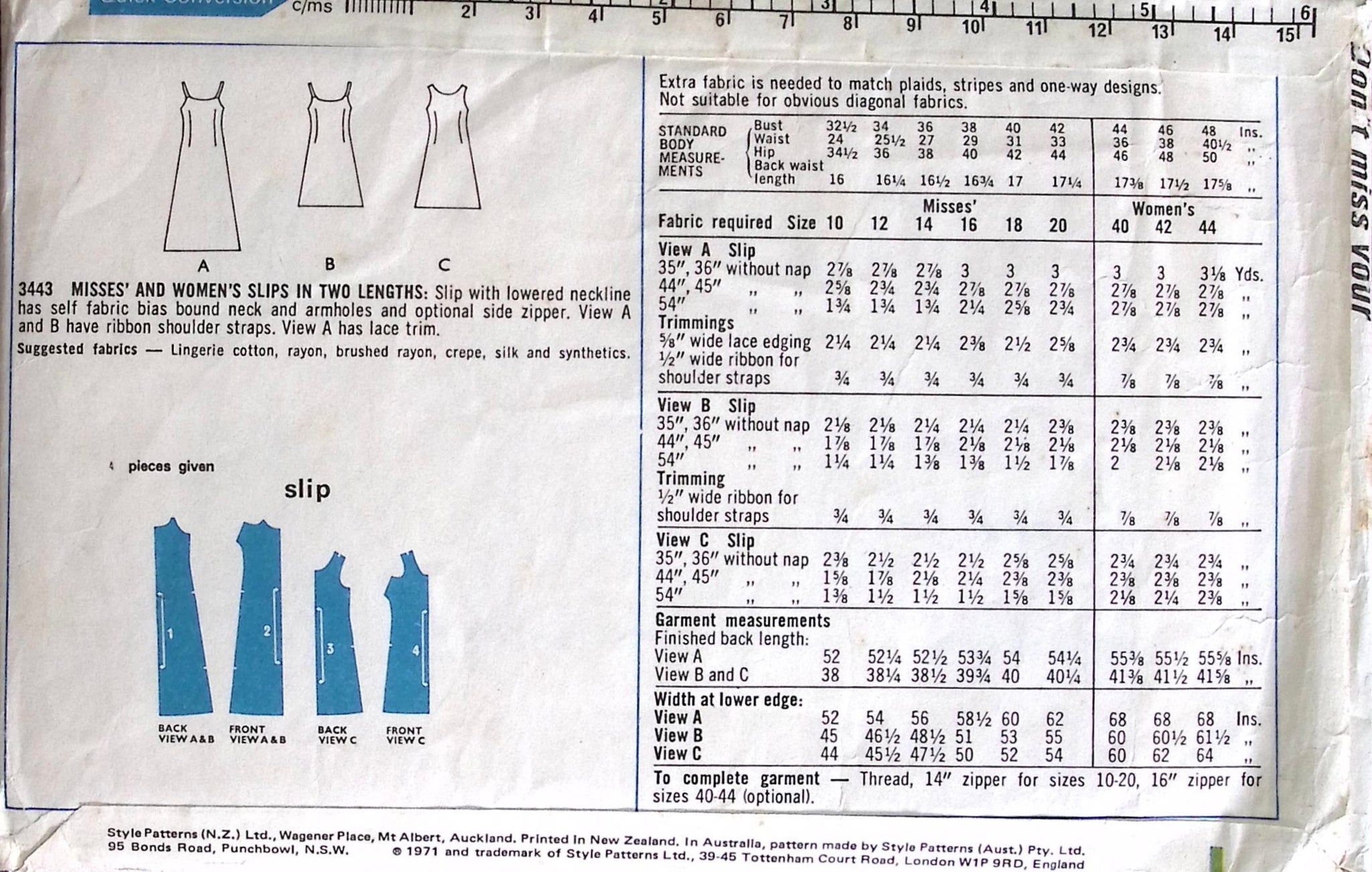 3443 Shifting Pattern Vintage Sewing Pattern: Style 3443 – Vintage Stitch Australia