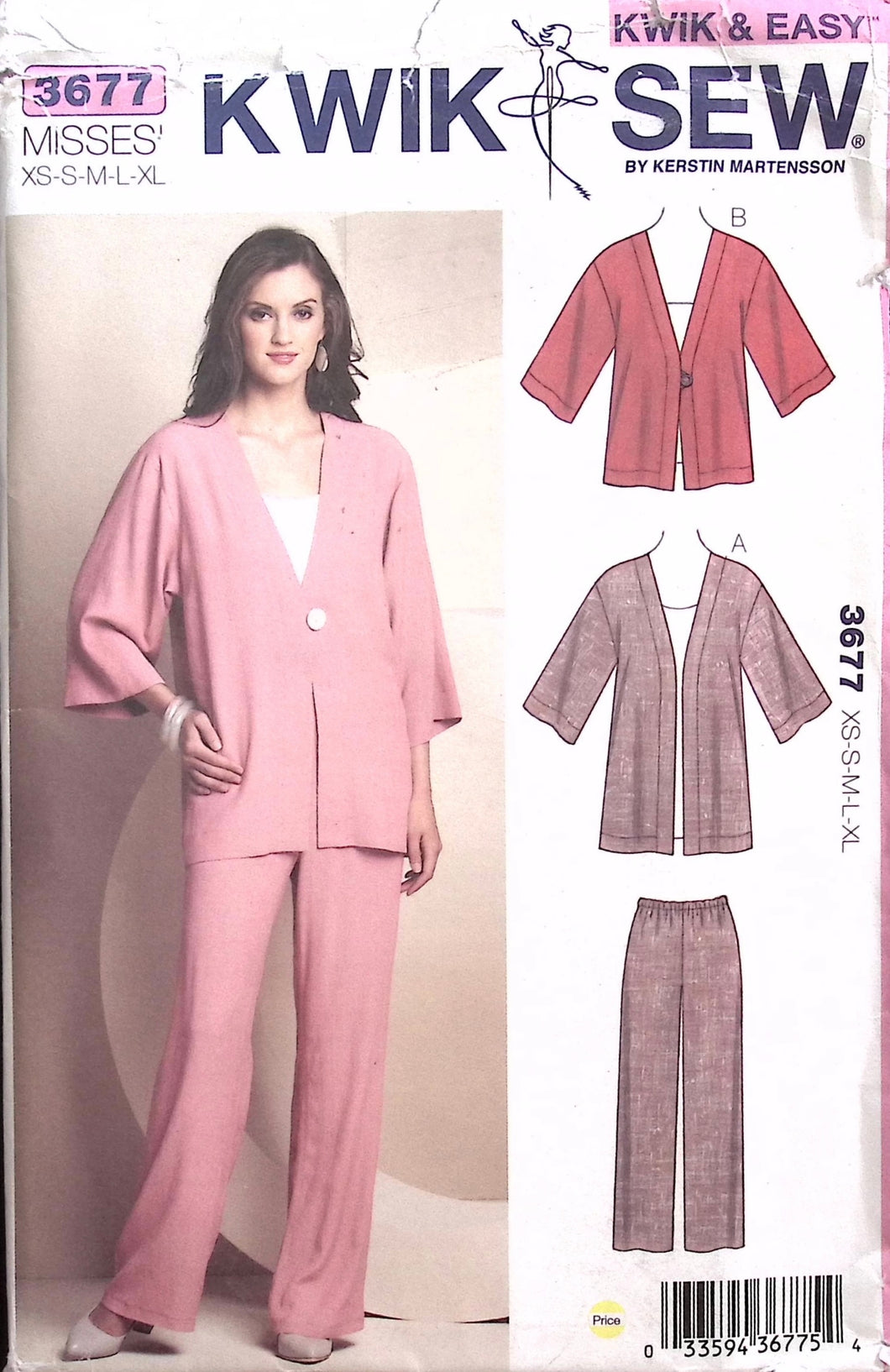 Vintage Sewing Pattern: Kwik Sew 3677