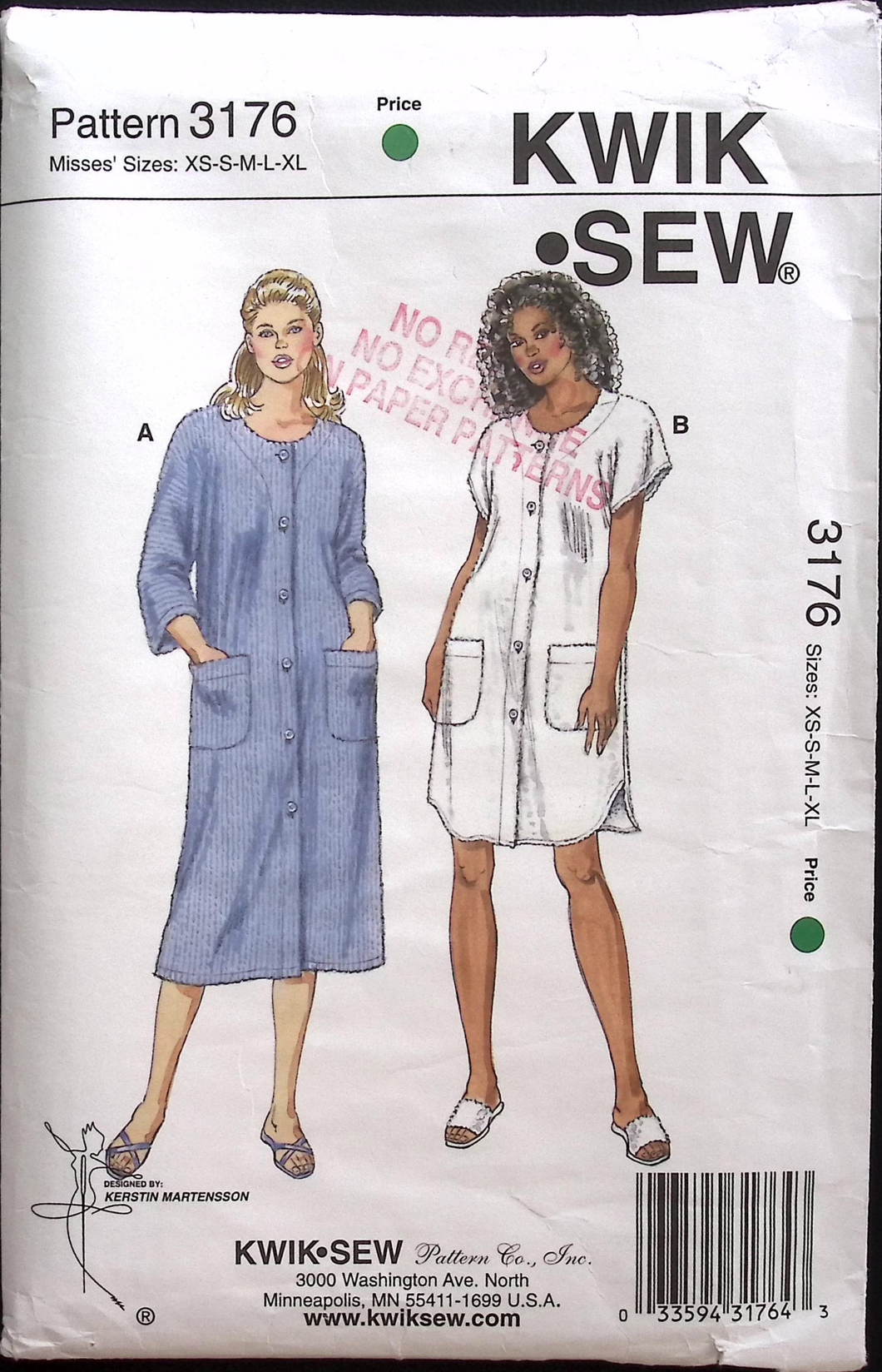 Vintage Sewing Pattern: Kwik Sew 3176