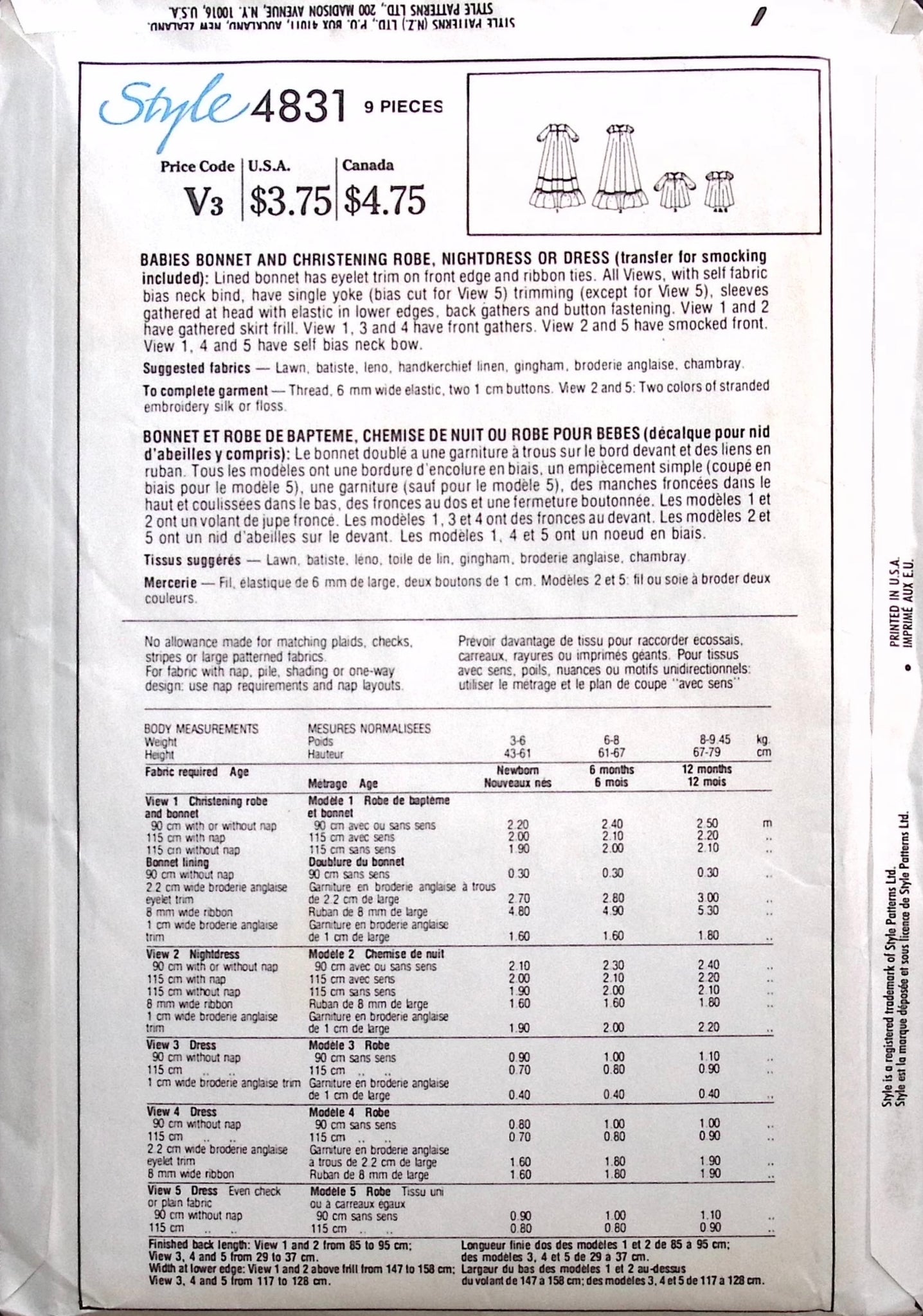 Vintage Sewing Pattern: Style 4831 – Vintage Stitch Australia