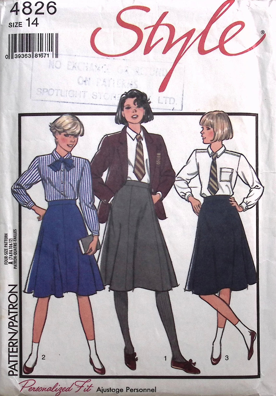 Vintage Sewing Pattern: Style 4826