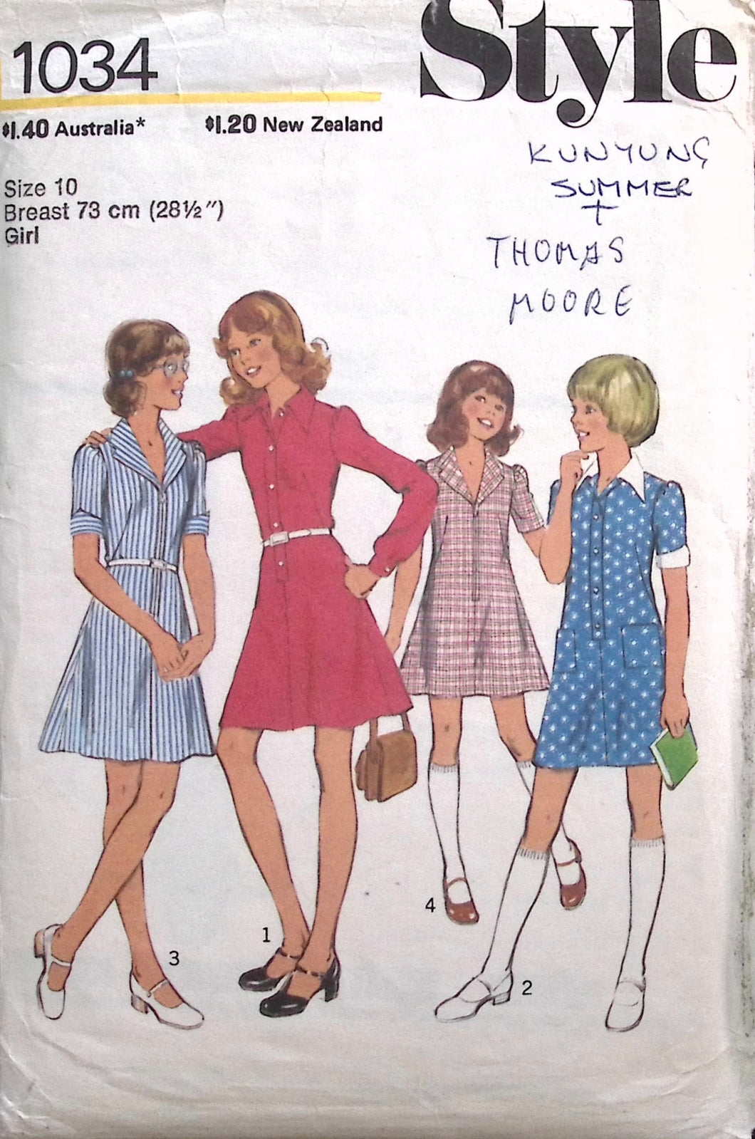 Vintage Sewing Pattern: Style 1034
