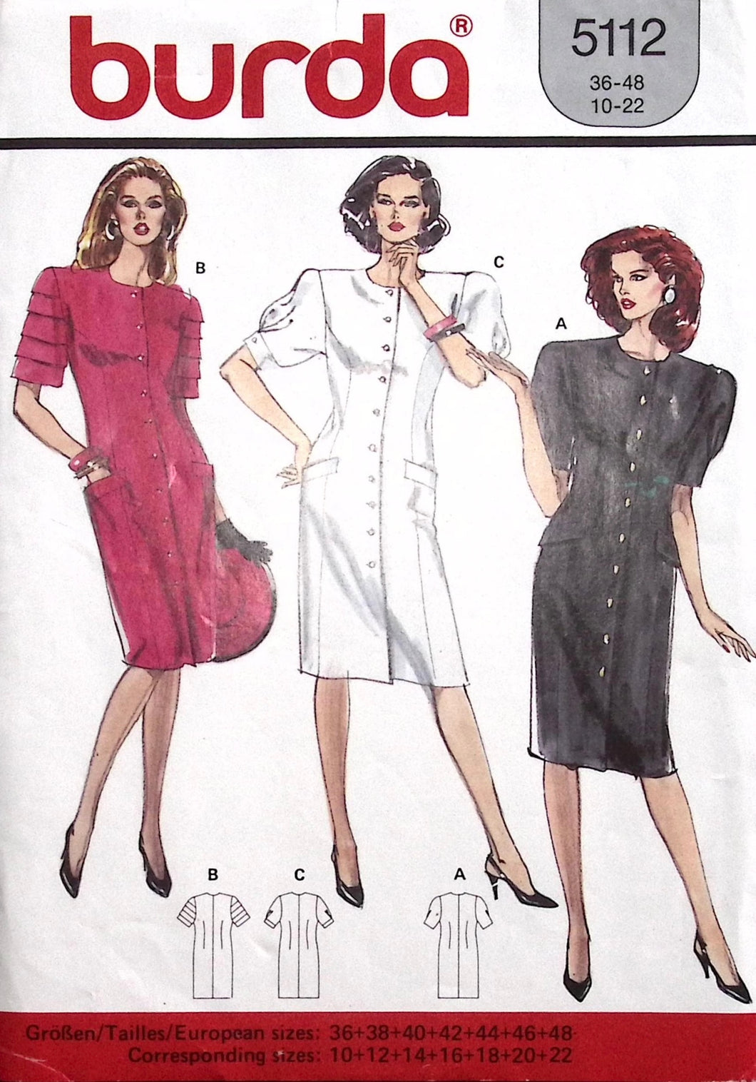 Vintage Sewing Pattern: Burda 5112