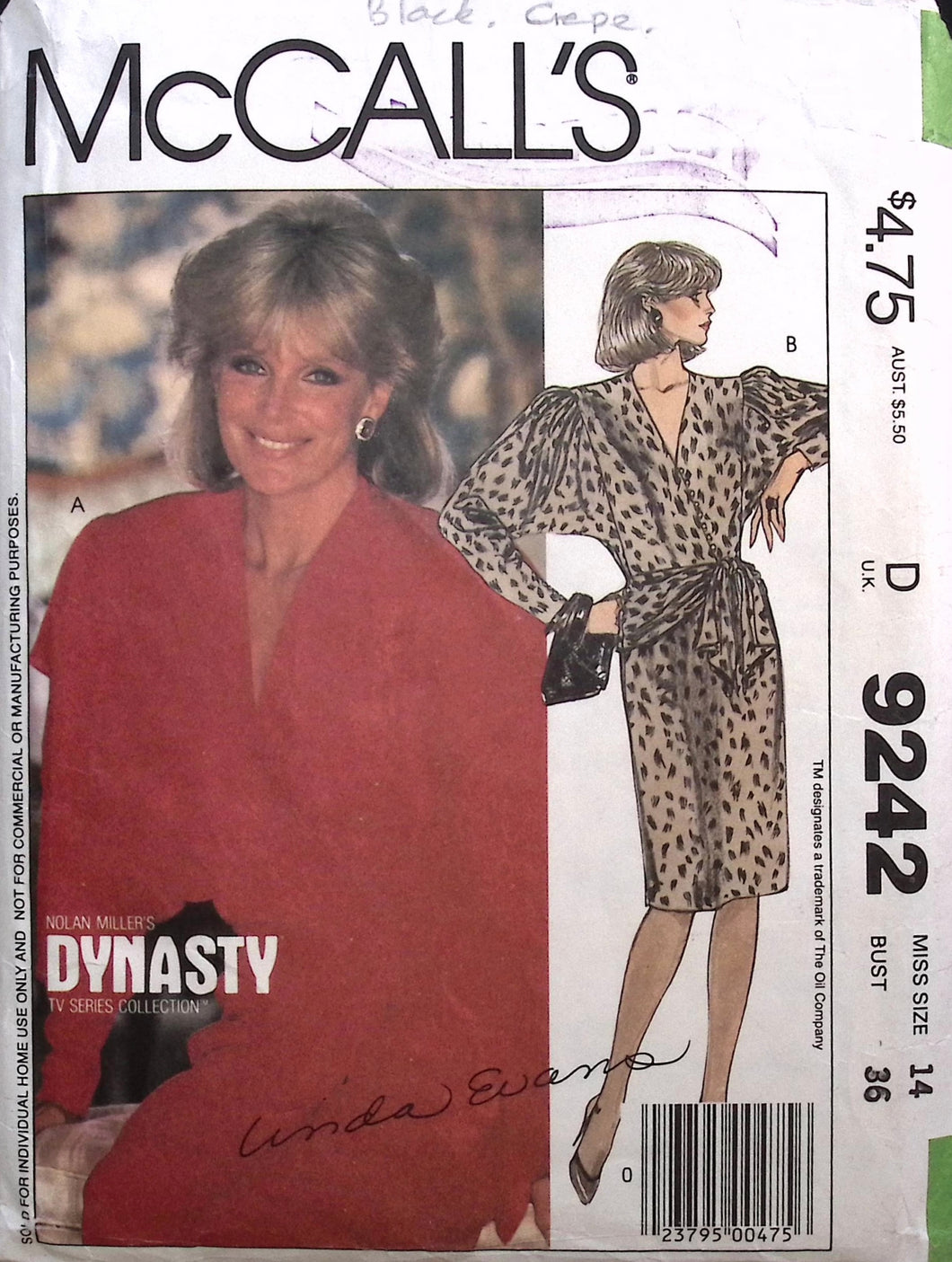 Vintage Sewing Pattern: McCalls 9242