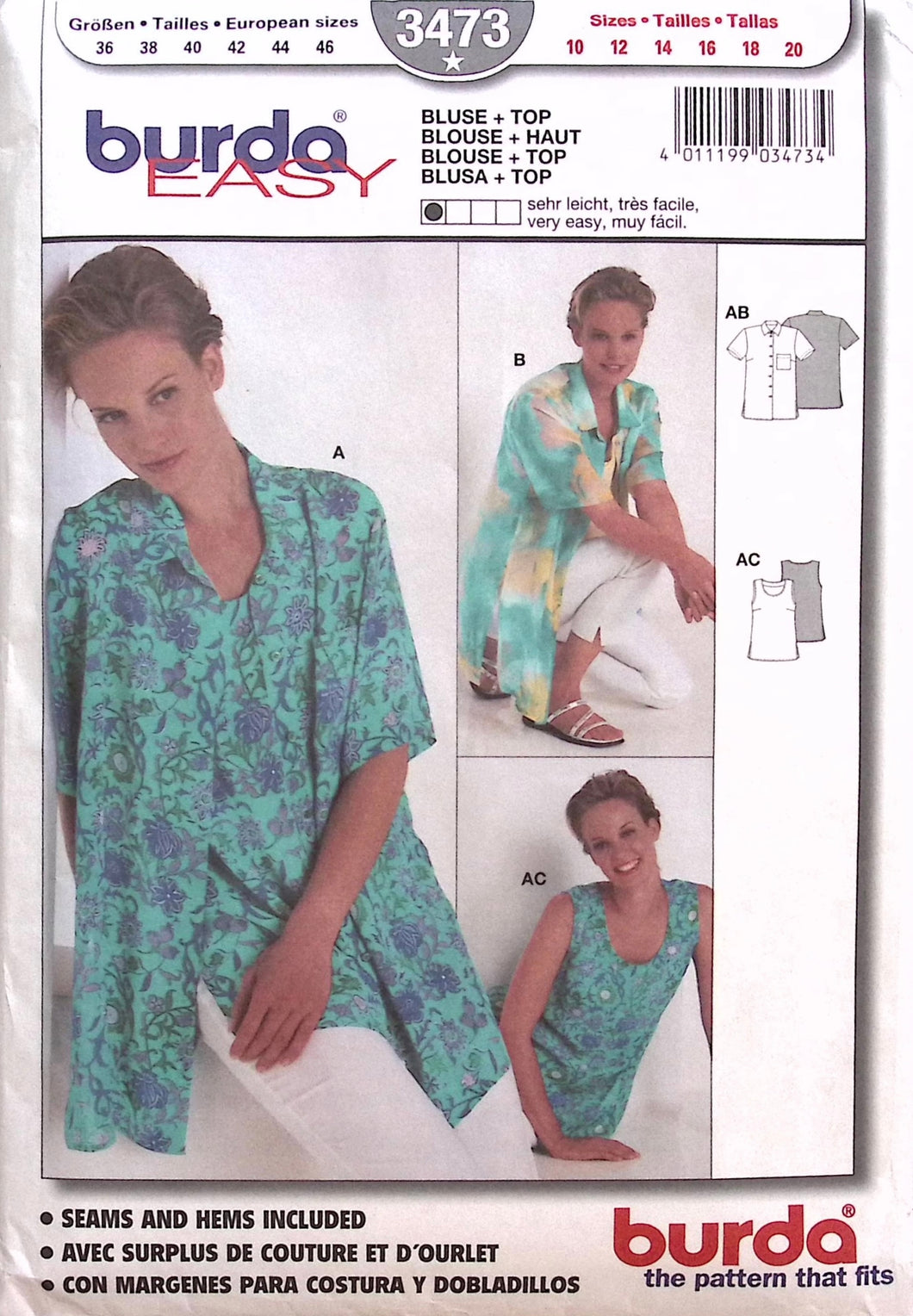 Vintage Sewing Pattern: Burda 3473