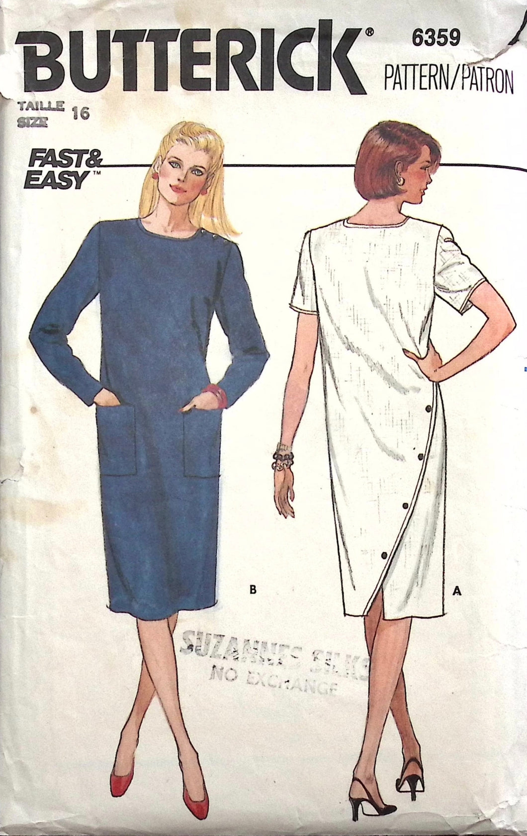 Vintage Sewing Pattern: Butterick 6359