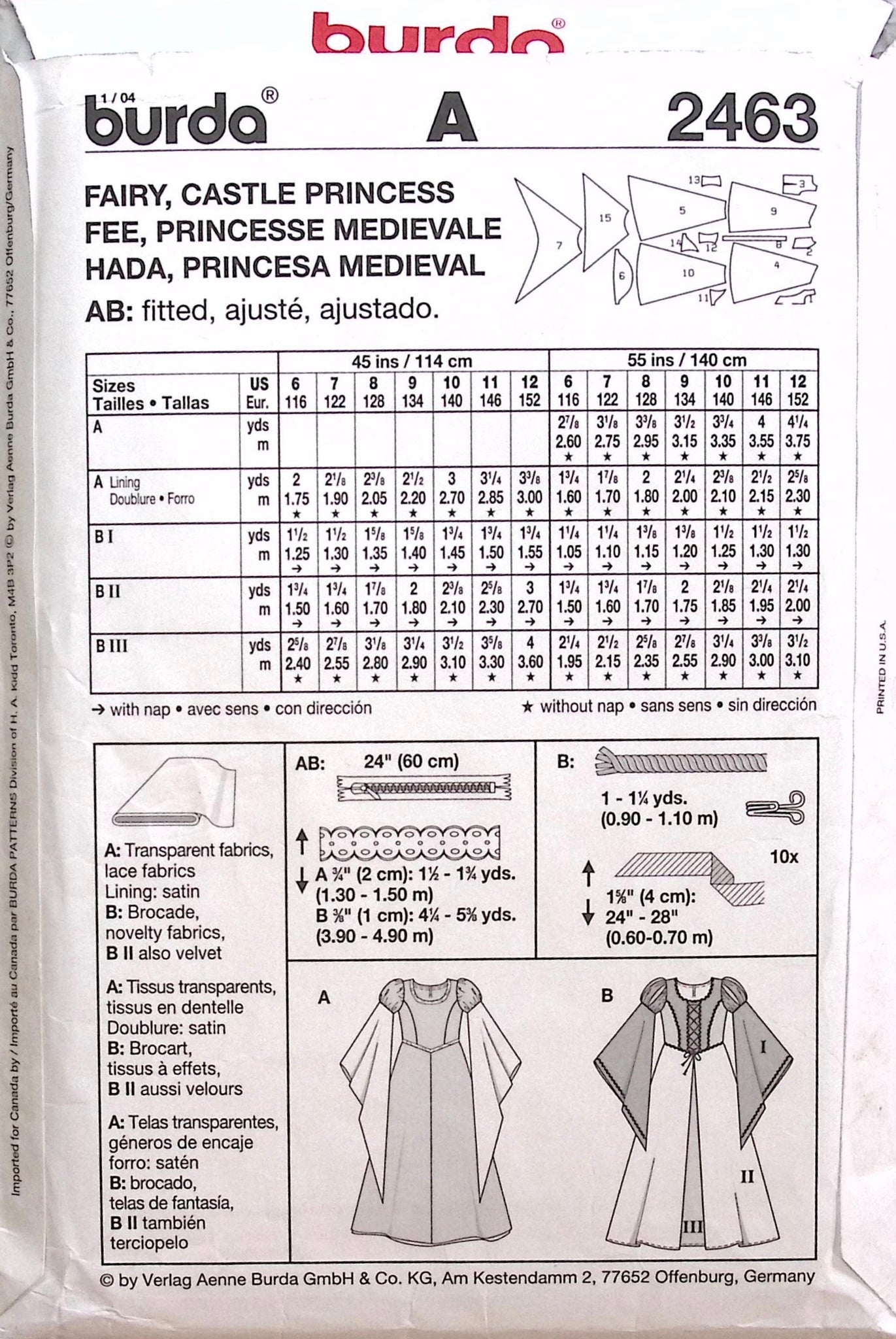 Patternview Burda Sewing Pattern: Burda 2463 – Vintage Stitch Australia