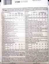 Load image into Gallery viewer, Vintage Sewing Pattern: McCalls 7180

