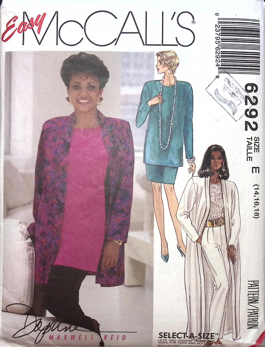 Vintage Sewing Pattern: McCalls 6292