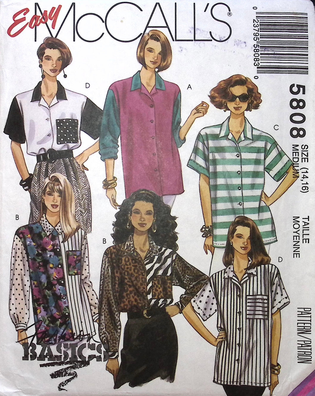 Vintage Sewing Pattern: McCalls 5808