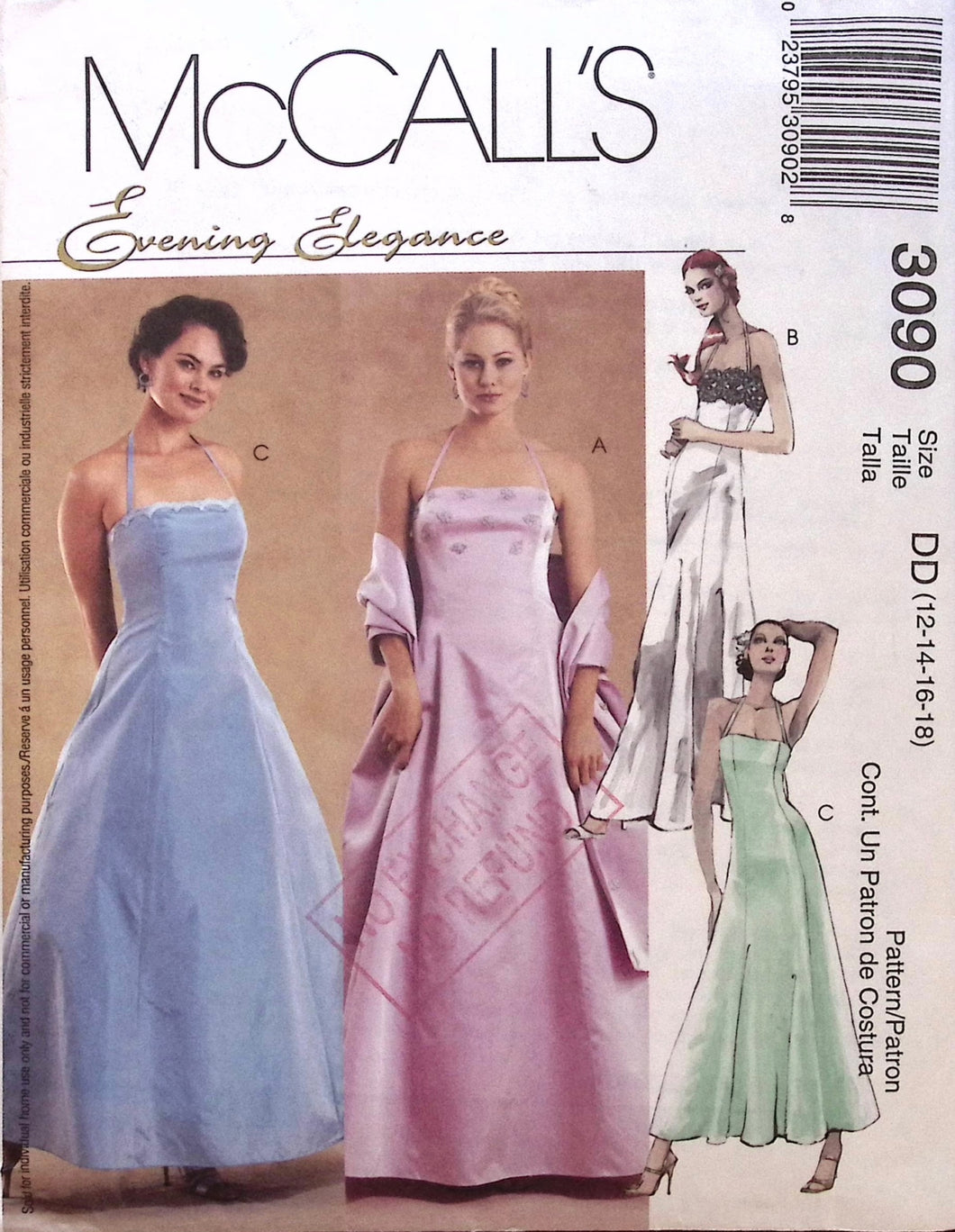 Sewing Pattern: McCalls 3090