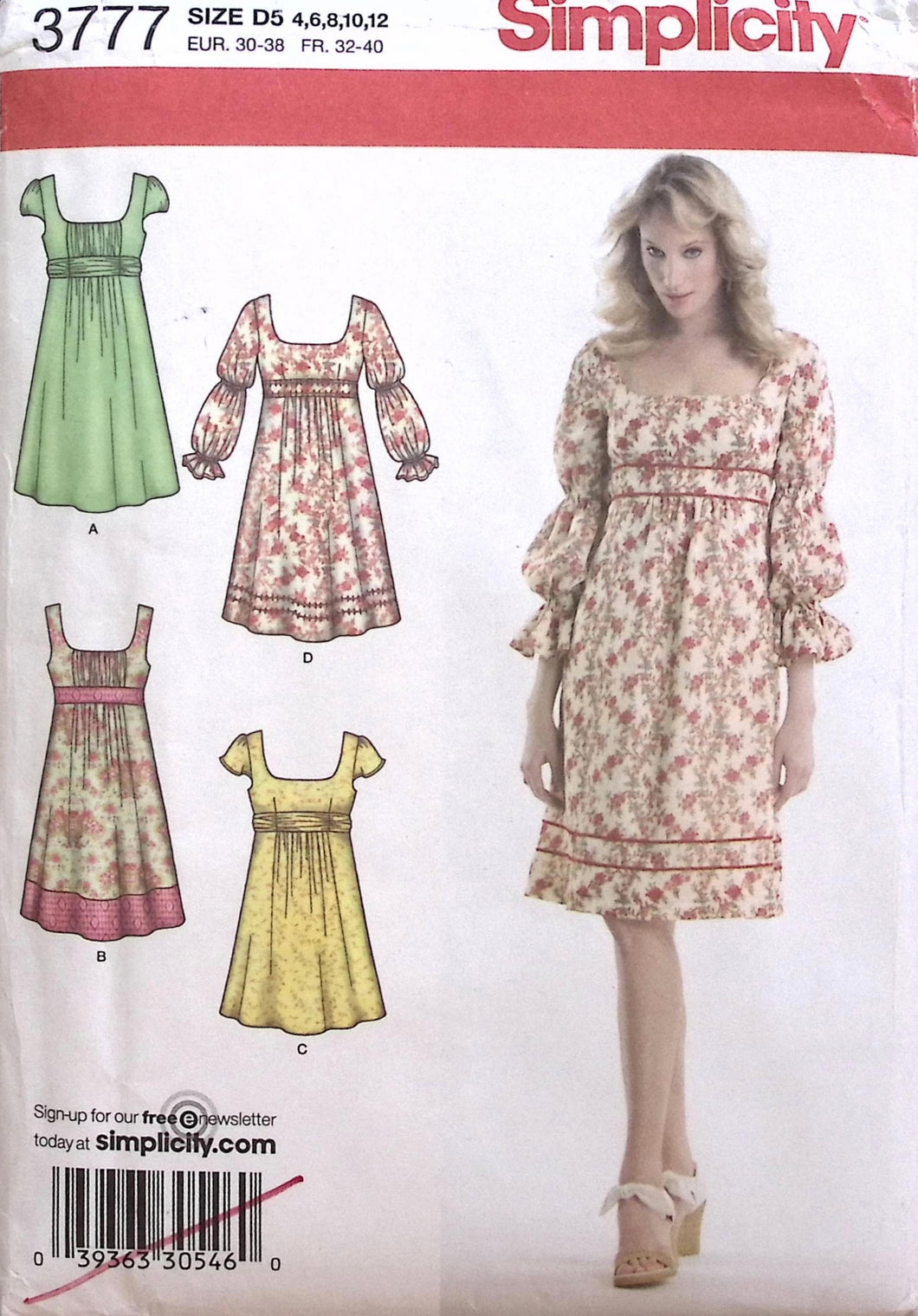 Sewing Pattern: Simplicity 3777