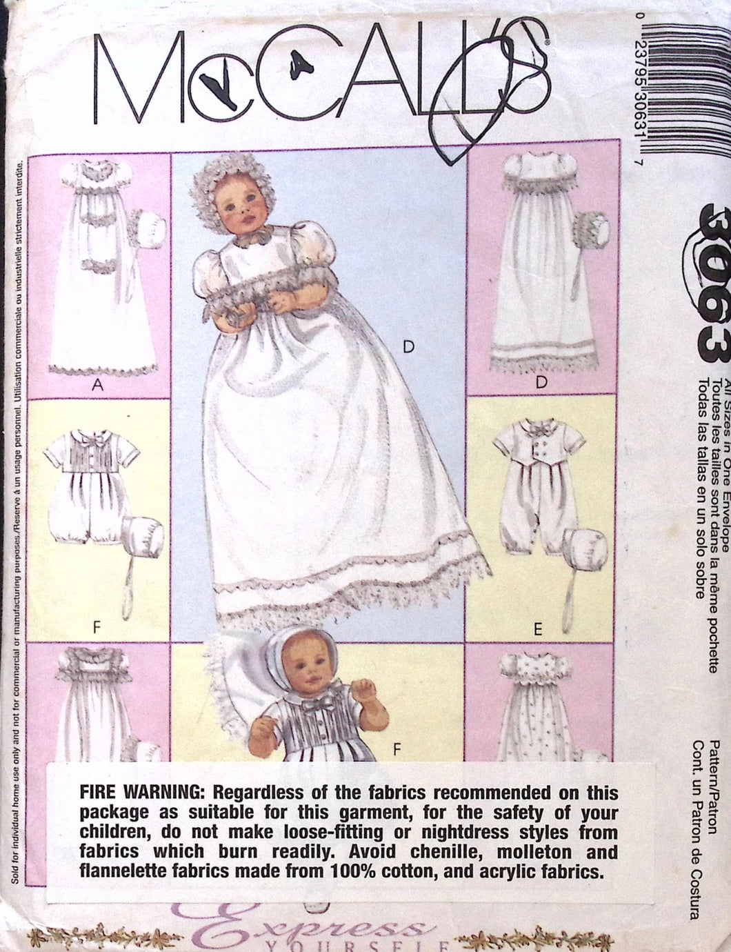 Sewing Pattern: McCalls 3063