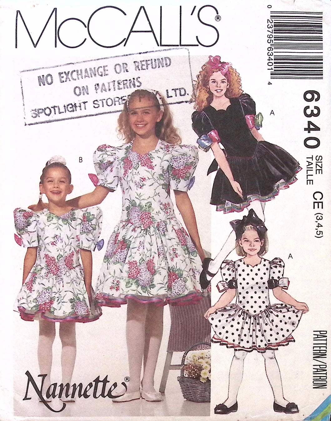 Vintage Sewing Pattern: McCalls 6340