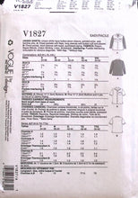 Load image into Gallery viewer, Sewing Pattern: Vogue V1827
