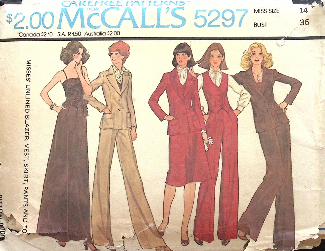 Vintage Sewing Pattern: McCalls 5297