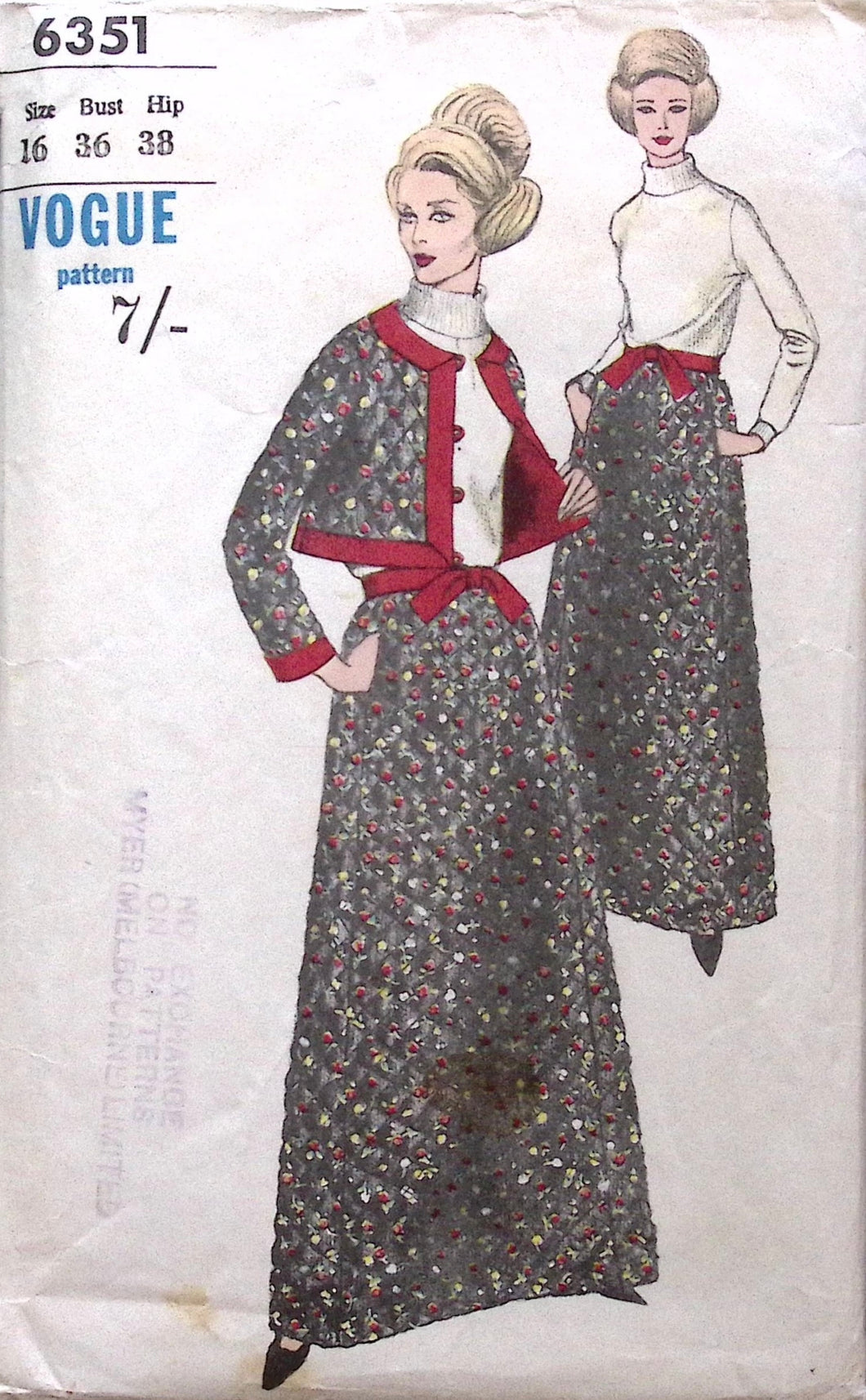 Vintage Sewing Pattern: Vogue 6351