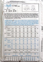 Load image into Gallery viewer, Vintage Sewing Pattern: Style 1740
