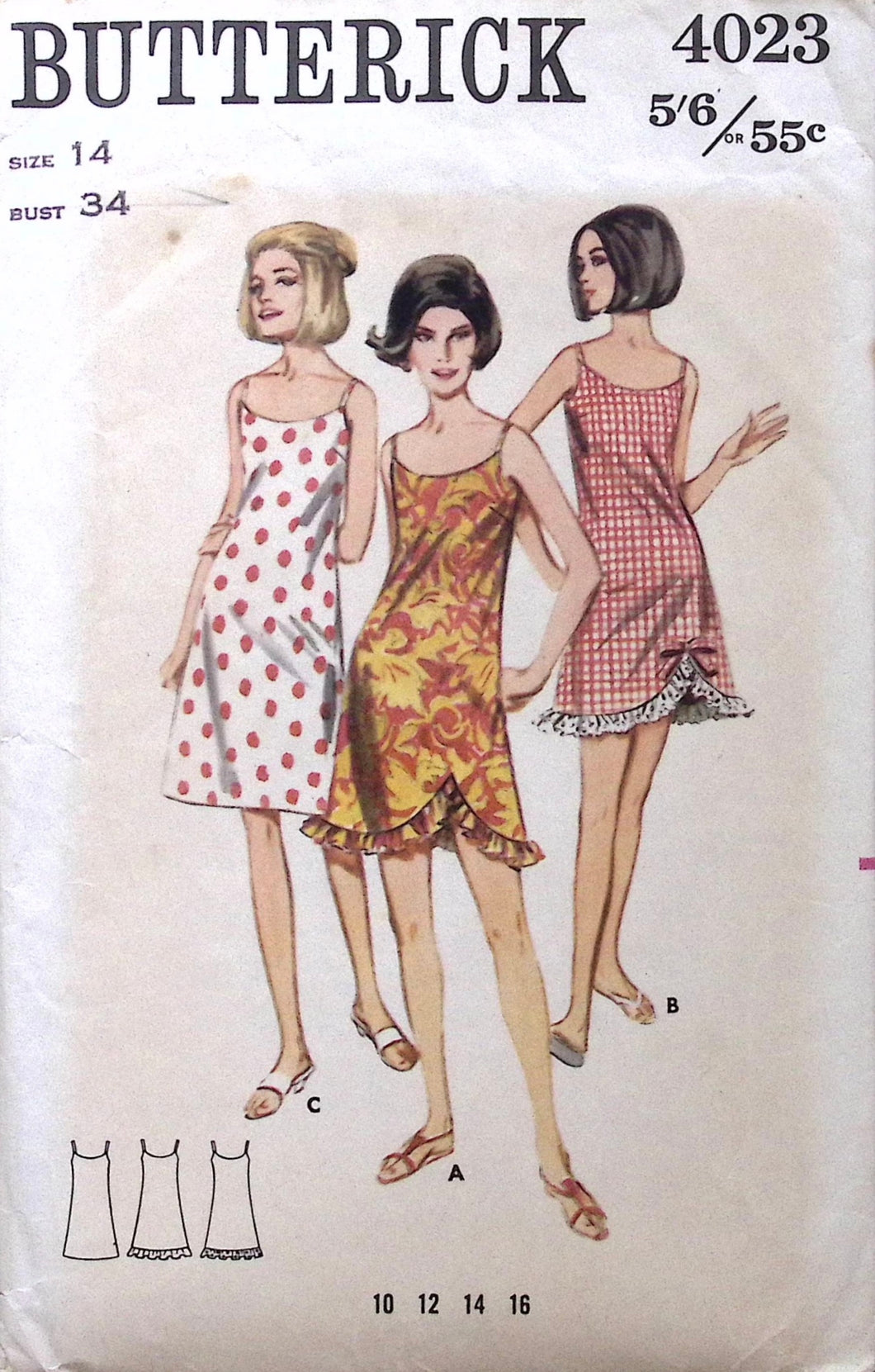 Vintage Sewing Pattern: Butterick 4023