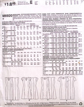 Load image into Gallery viewer, Sewing Pattern: McCalls M6920
