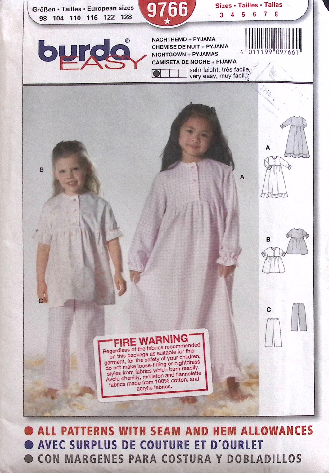 Sewing Pattern: Burda 9766