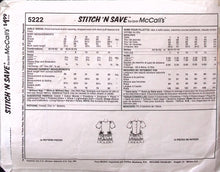 Load image into Gallery viewer, Vintage Sewing Pattern: McCalls 5222
