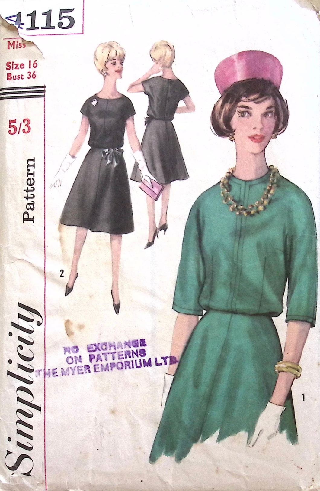 Vintage Sewing Pattern: Simplicity 4115