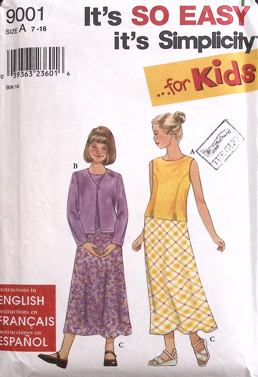 Vintage Sewing Pattern: Simplicity 9001