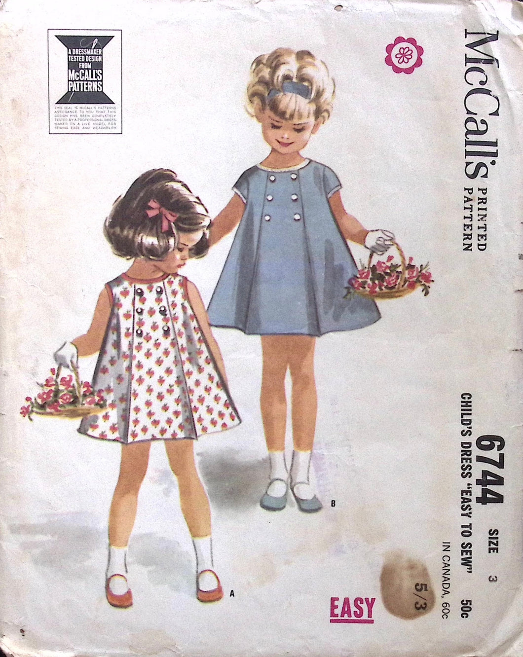 Vintage Sewing Pattern: McCalls 6744