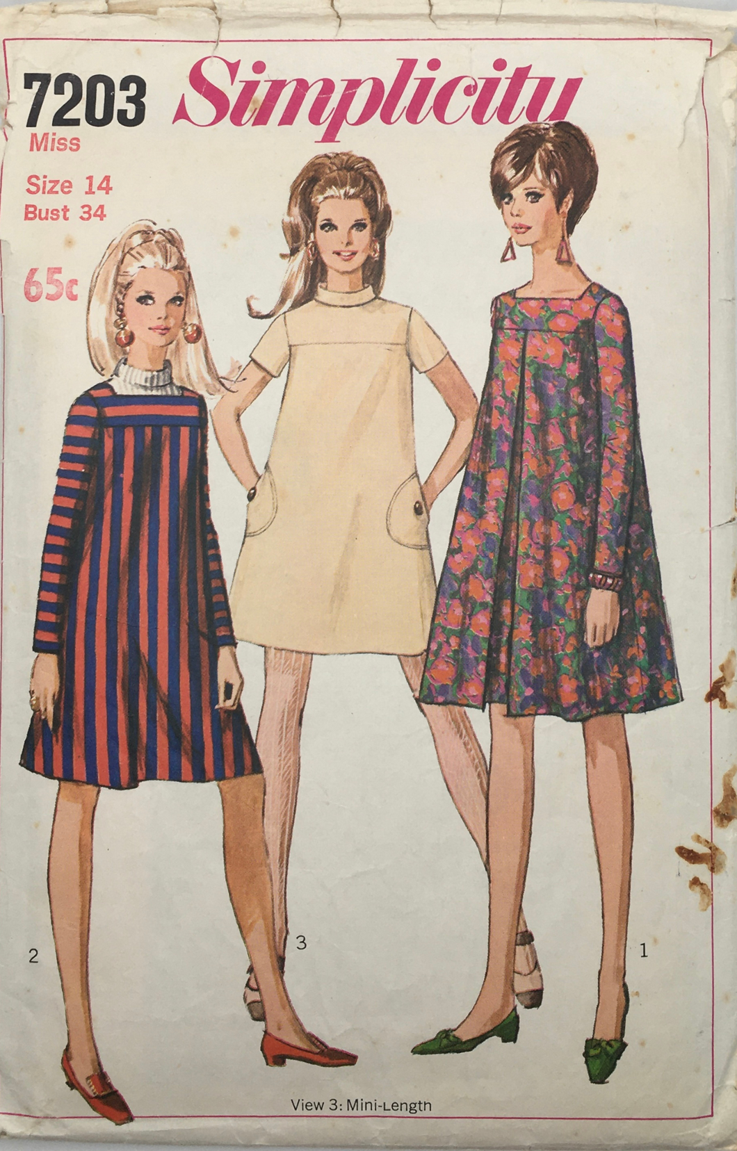 1967 Vintage Sewing Pattern: Simplicity 7203