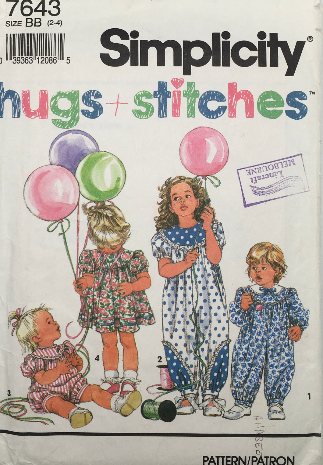 1991 Vintage Sewing Pattern: Simplicity 7643