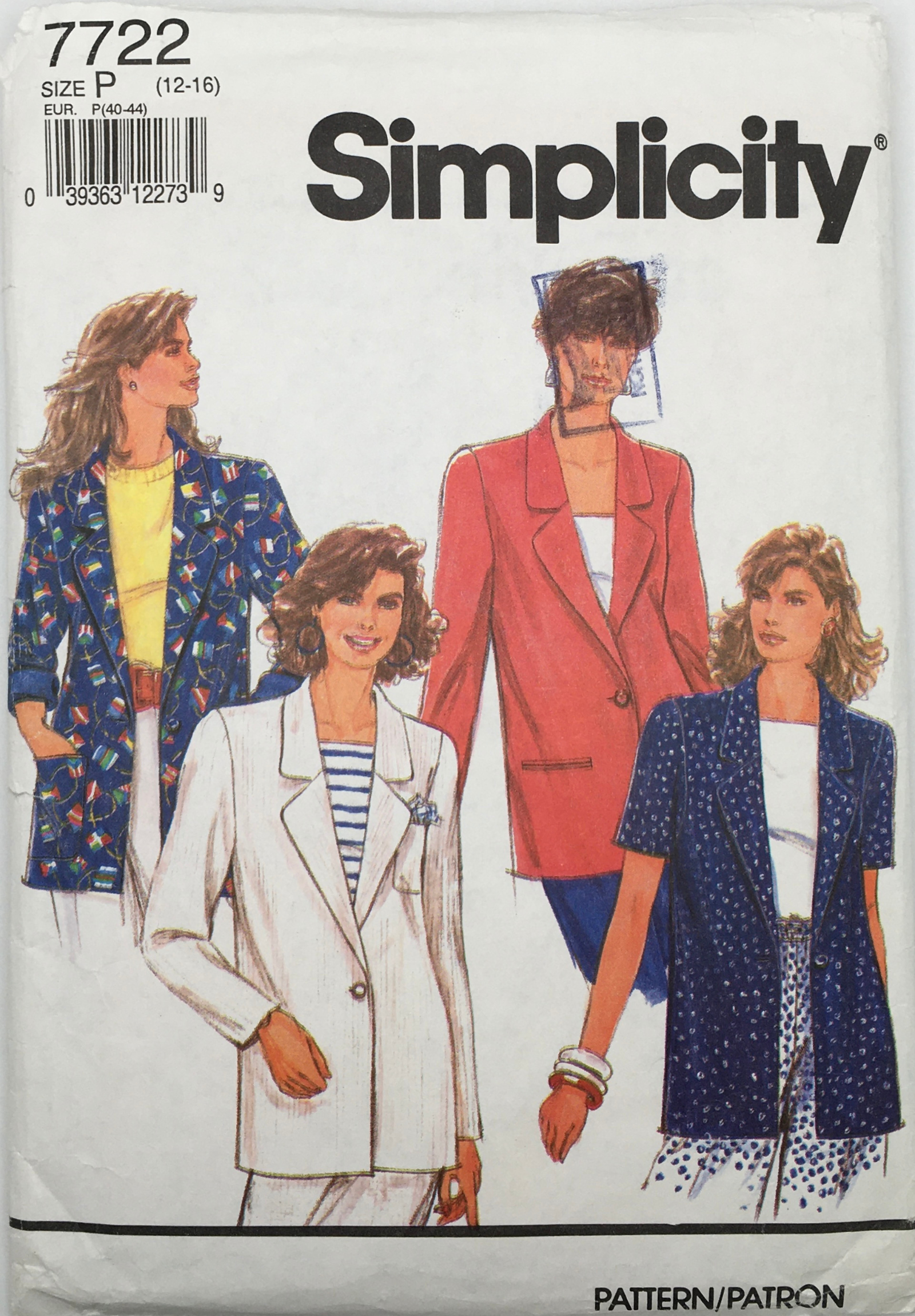 1992 Vintage Sewing Pattern: Simplicity 7722 – Vintage Stitch Australia