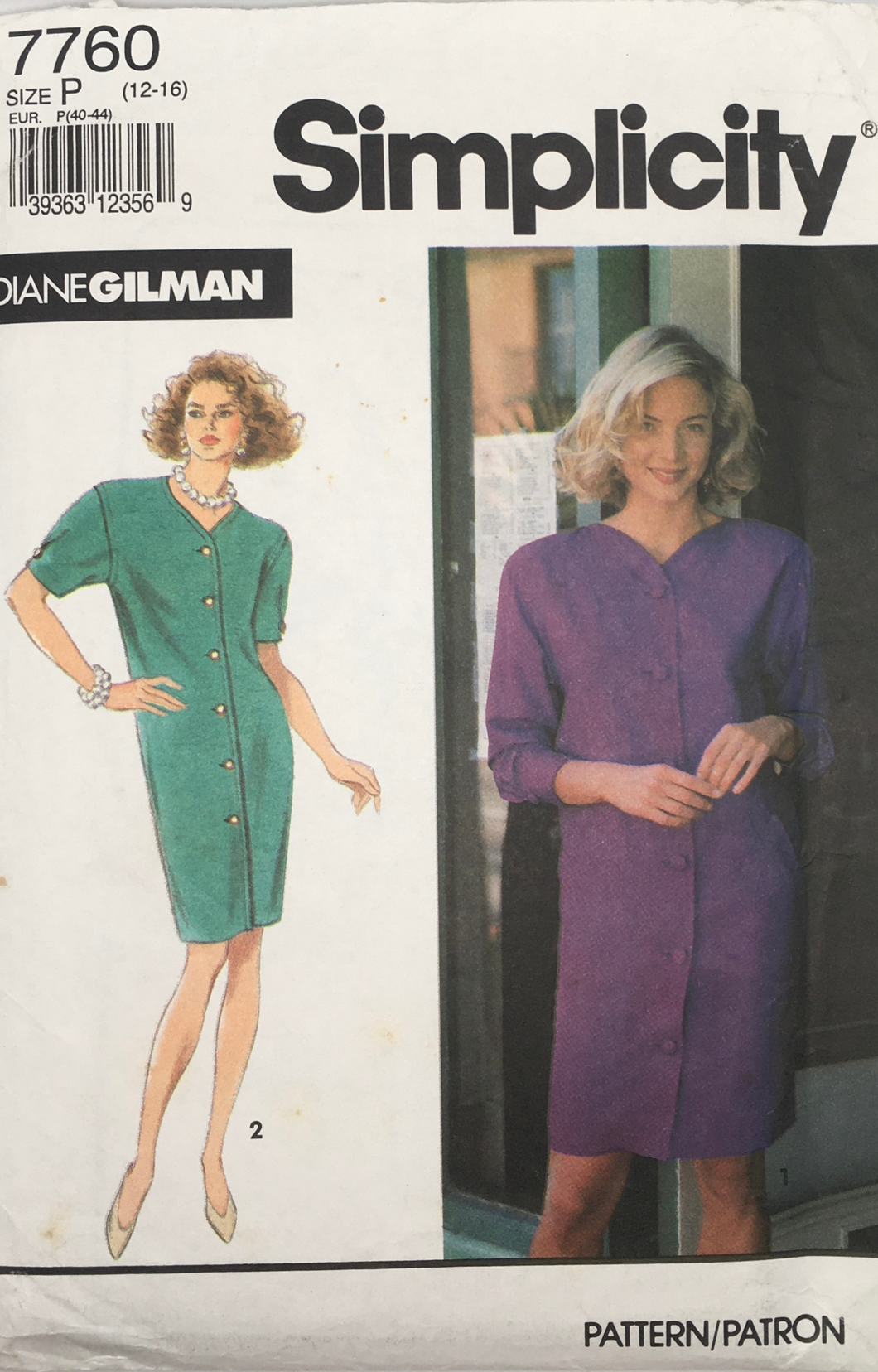 1992 Vintage Sewing Pattern: Simplicity 7760