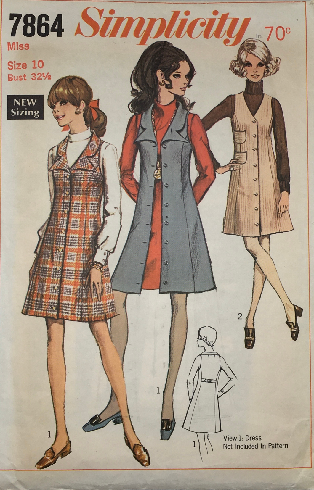 1968 Vintage Sewing Patterns: Simplicity 7864