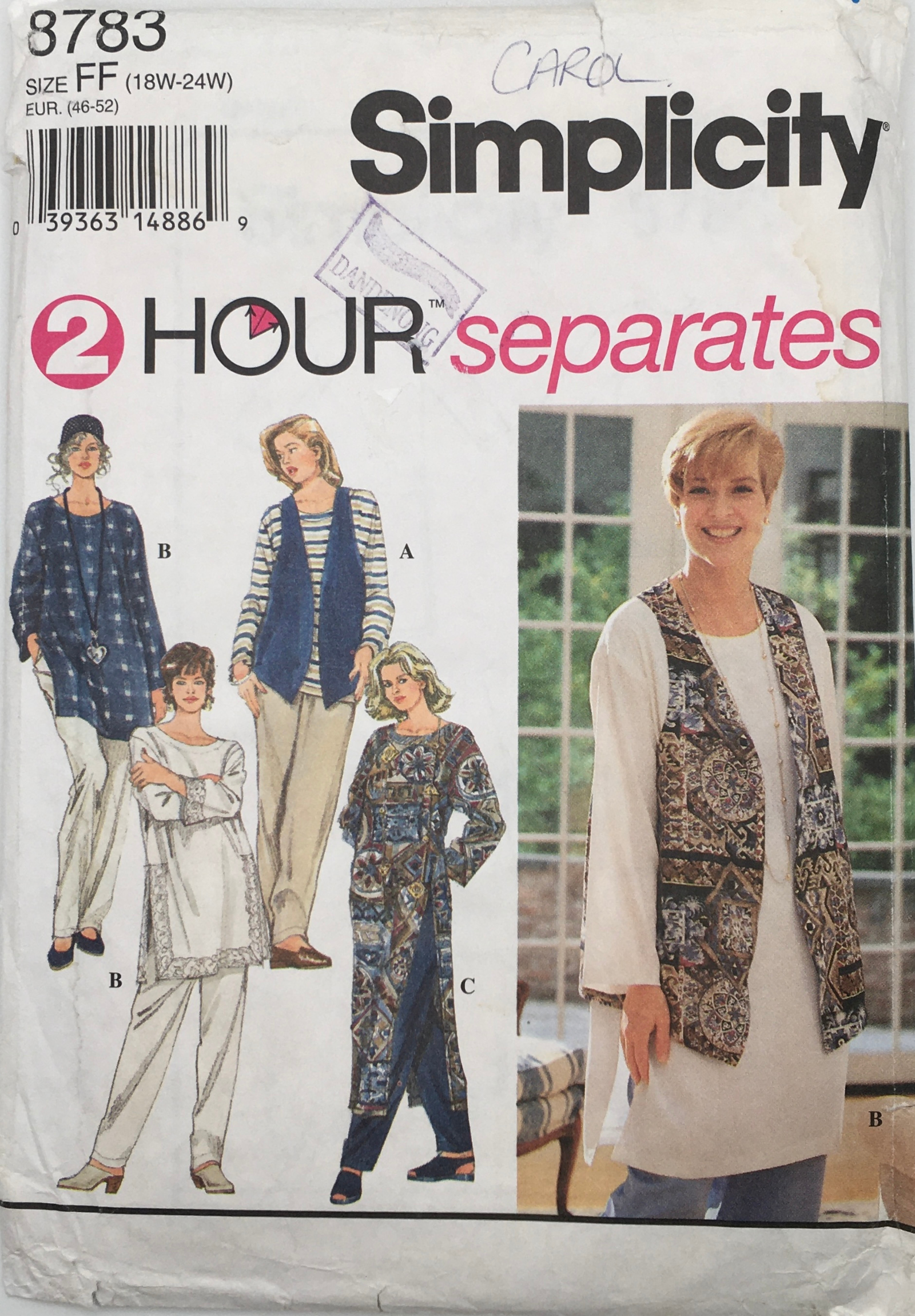 1996 Vintage Sewing Pattern: Simplicity 8783 – Vintage Stitch Australia