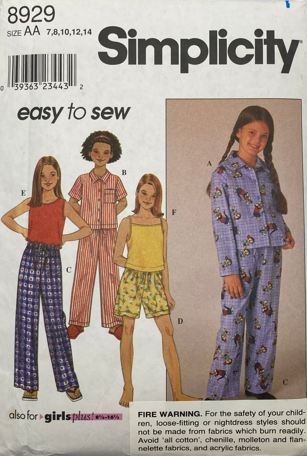 Sewing Pattern: Simplicity 8929