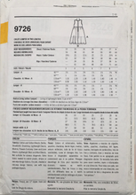 Load image into Gallery viewer, 1996 Vintage Sewing Pattern: Simplicity 9726
